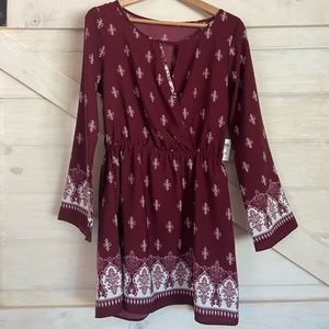 Maroon Romper (long sleeve)